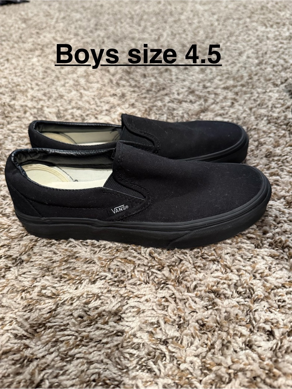 Vans Kids Classic Slip-On Sneakers in Black